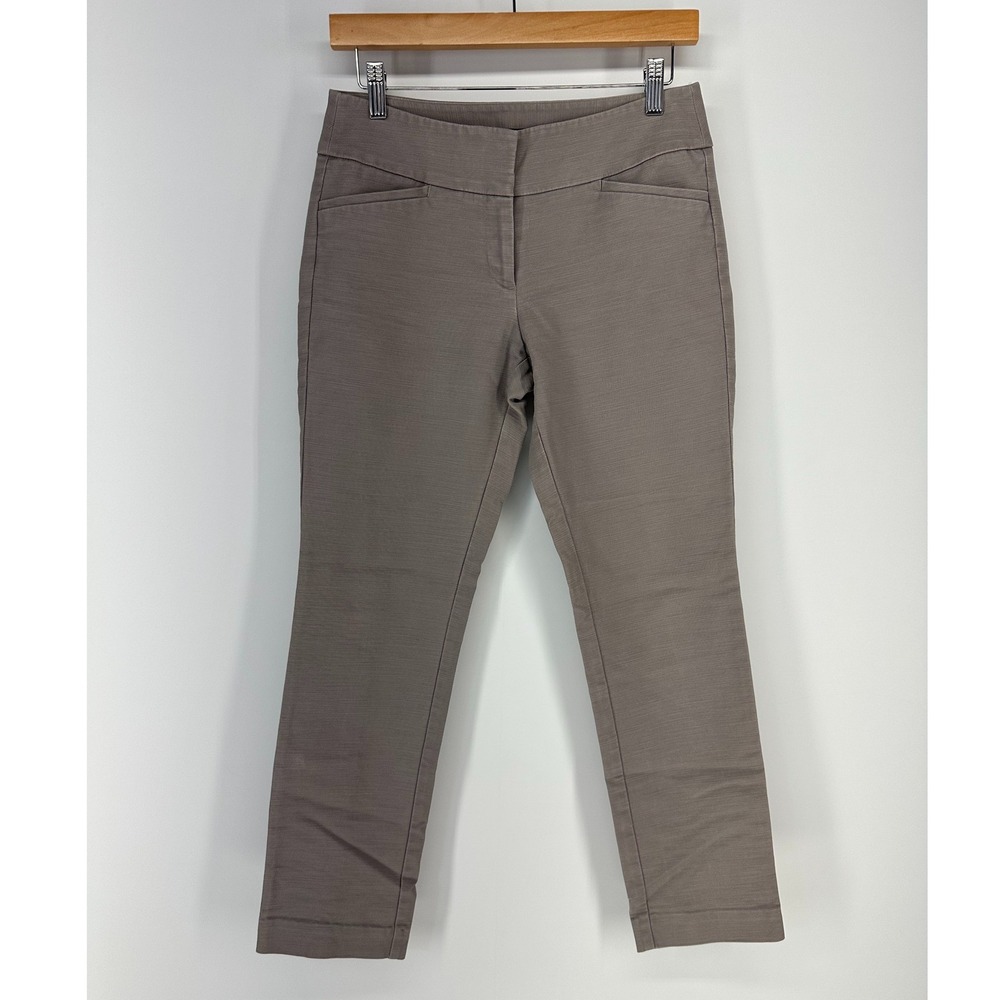 Ann Taylor Signature Pants Women 0 Taupe Gray Dress Trousers Business Workwear